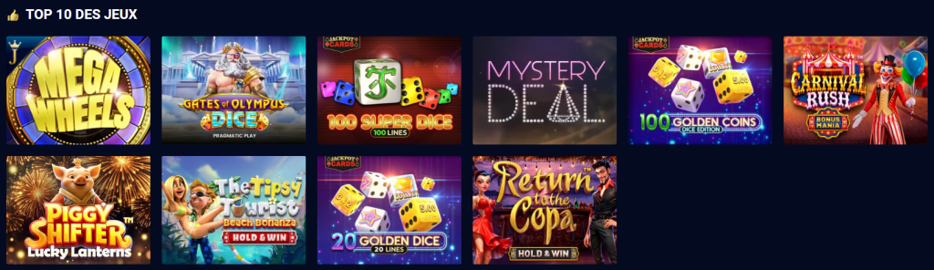 Top jeux Magic Betting Casino